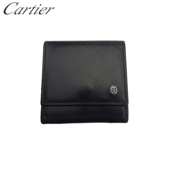 Cartier Coin Case Pasha Leather Authentic Used